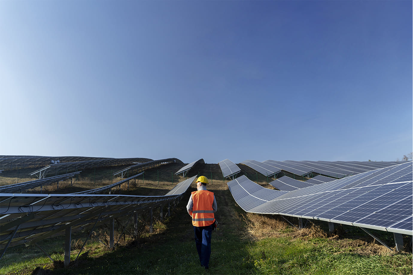 person-near-alternative-energy-plant