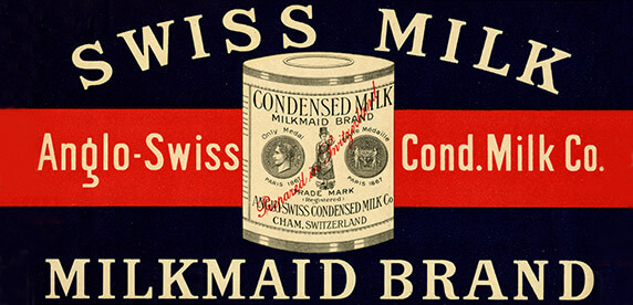 condensed milk advertising, Milkmaid brand, Anglo-Swiss Condensed Milk Company