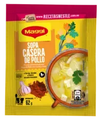 Sopa casera de pollo