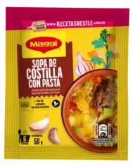Sopa de costilla con pasta