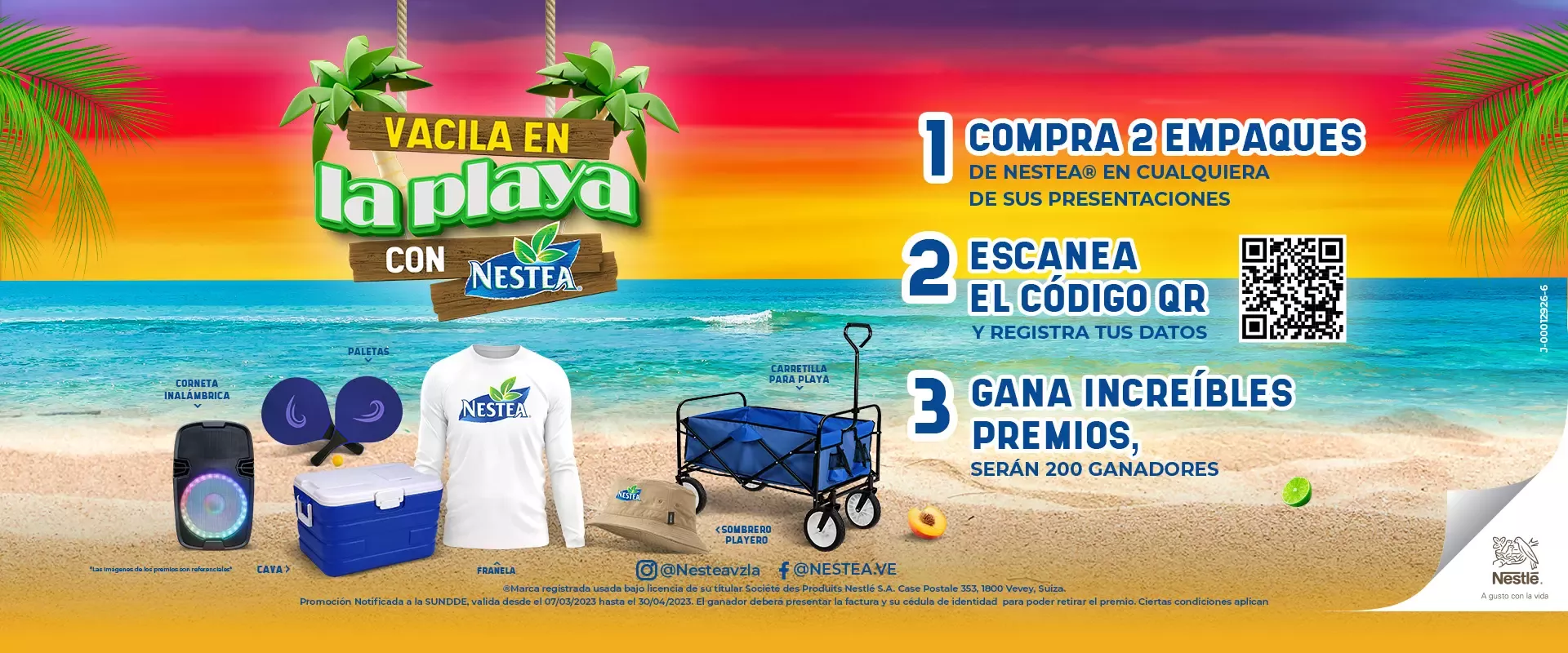 vacila en la playa con nestea