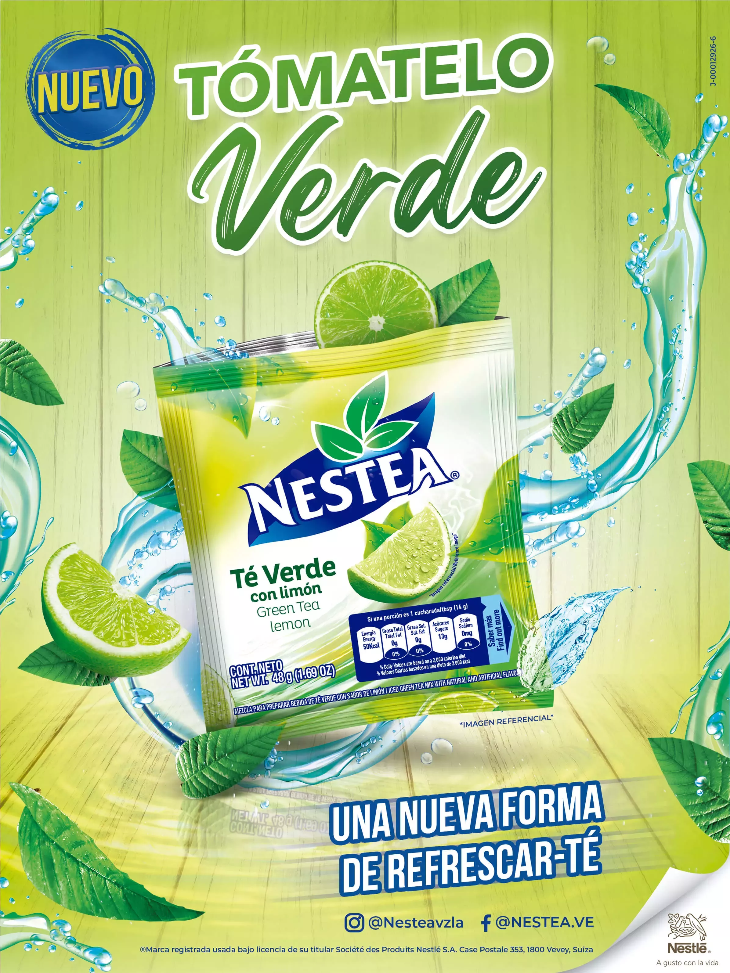 Tu NESTEA® de siempre, ¡ahora Tómatelo verde!